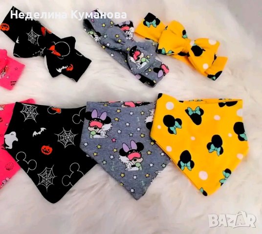 ✨️ Комплект за момиче лента за глава и бандан. Ушиване с размер по ваше желание , снимка 12 - Други - 43905813