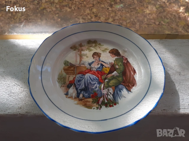 Стар порцелан колекционерска чиния, снимка 2 - Антикварни и старинни предмети - 53408920