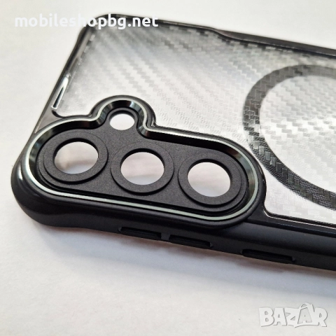 Samsung Galaxy S25 Plus кейс MagSafe подсилен дизайн карбо, снимка 3 - Калъфи, кейсове - 52175081