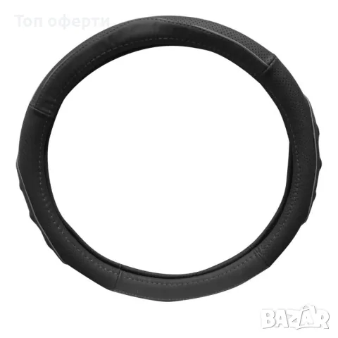 Калъф за волан 578 38см Черно с черен,сив, син или червен шев, снимка 6 - Аксесоари и консумативи - 48653346