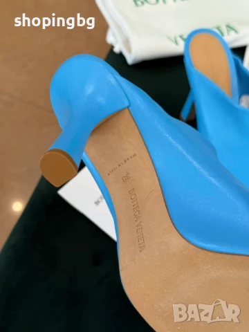 Луксозни дамски обувки на ток BOTTEGA VENETA Baby Blue, снимка 7 - Дамски обувки на ток - 51355816
