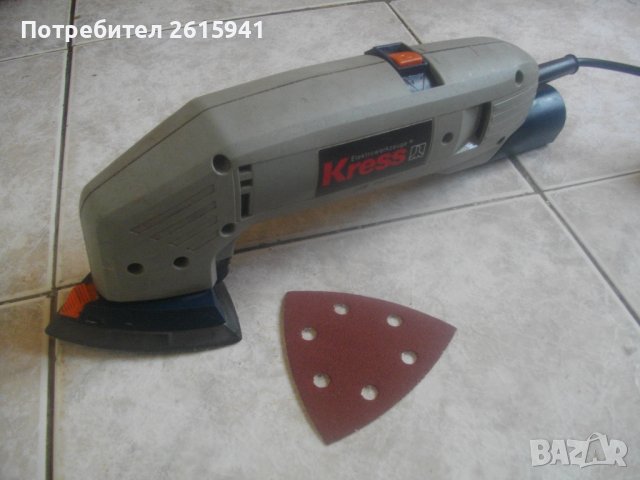 KRESS-250W/BOSCH-120W-Делта Триъгълен Виброшлайф-Профи-КРЕС/БОШ-Германия/Швейцария-Регулация Скорост, снимка 4 - Други инструменти - 37550487