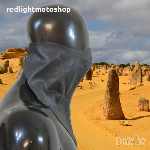 №4570 Кожена маска за мотор, чопър, кафе рейсър.., снимка 2 - Аксесоари и консумативи - 44943498