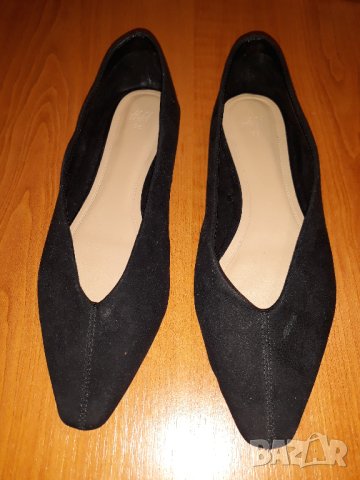 H&M ниски равни обувки дамски черни 36 като НОВИ , снимка 5 - Дамски ежедневни обувки - 43249648