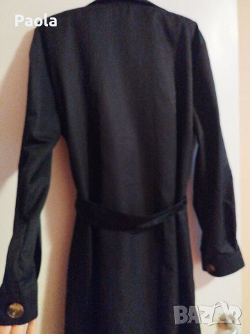 Дамски черен шлифер нов Л-ХЛ, снимка 5 - Шлифери - 40303666