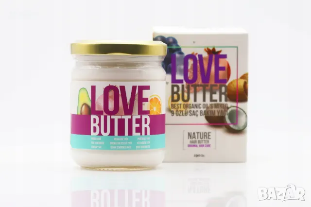 Маска за коса Love Butter ЗА РАСТЕЖ С 9 ОРГАНИЧНИ МАСЛА 