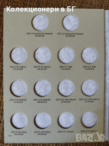 ЧИСТО НОВ АЛБУМ ЗА АМЕРИКАНСКИ КУОТЪРИ AMERICAN WOMEN“, снимка 3 - Нумизматика и бонистика - 52708764