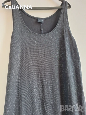 НОВА ЧЕРНА РОКЛЯ СЪС СРЕБРИСТО 2XL, снимка 3 - Рокли - 50840044