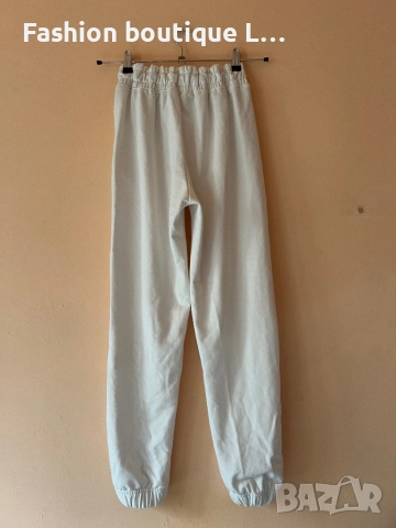 Бяла спортна долница с ластик и джобове М размер, снимка 5 - Спортни екипи - 52826679