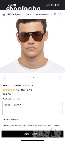 Мъжки слънчеви очила LE SPECS  'TRAGIC MAGIC' черно, снимка 8 - Слънчеви и диоптрични очила - 43662086