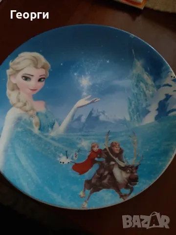 Порцеланова купичка и чинийка Елза  -Замръзнало кралство, снимка 7 - Чинии - 48504604