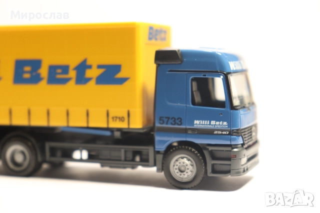 HERPA H0 1/87 MERCEDES BENZ  ACTROS WILLI BETZ КАМИОН МОДЕЛ, снимка 6 - Колекции - 51745933