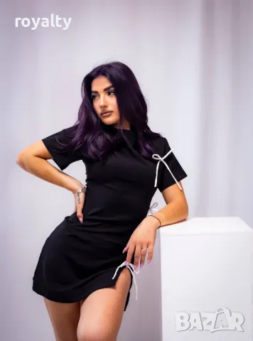 Елегантна черна стилна дамска рокля , снимка 5 - Рокли - 50374855