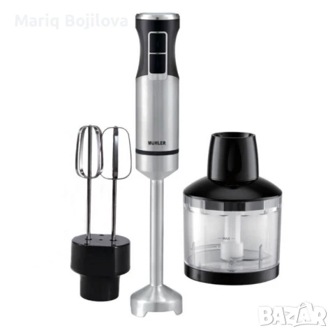 Пасатор с миксер и чопър 3в1 Muhler MB-99S, 1000W, метален