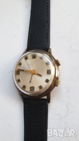 Мъжки механичен позлатен часовник POLJOT звънец, снимка 2 - Антикварни и старинни предмети - 43077855