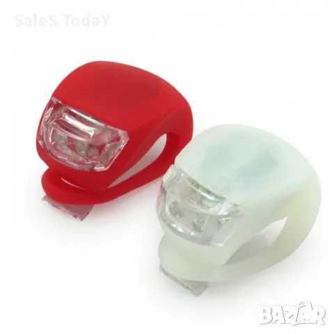 Фар и стоп за колело, комплект, Силиконови, 2бр, снимка 3 - Аксесоари за велосипеди - 44394868