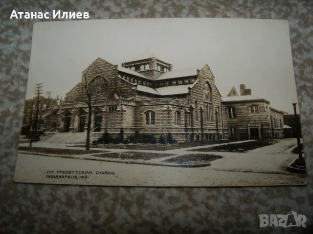 Стара пощенска картичка от САЩ до Панагюрище, Докузанови 1930г., снимка 3 - Филателия - 51397654