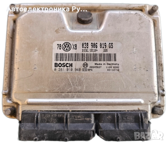 компютър VW VOLKSWAGEN PASSAT 1.9 TDI, 038906019GS, BOSCH 0 281 010 940,1039S01469, ДИЗЕЛ 