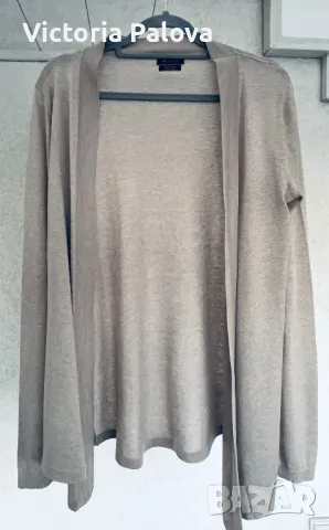 Нежна жилетка MASSIMO DUTTI коприна, памук, снимка 4 - Жилетки - 48525056