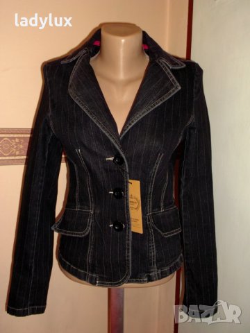 Street One, Ново Дънково Сако, 78% Памук, Размер S. Код 810, снимка 2 - Сака - 26975600