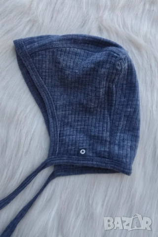 Бебешка шапка мерино вълна 9-12 месеца, снимка 9 - Бебешки шапки - 52846357