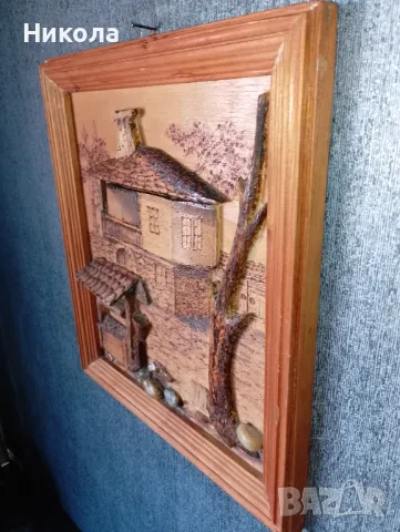 Дърворезби,,Възрожденски къщи", снимка 6 - Картини - 48837735