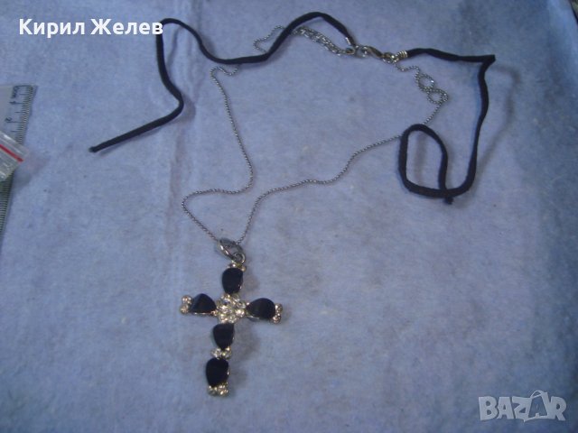 КРАСИВО Кристално фешън АРТ КРЪСТЧЕ СРЕБРИСТО - КОЛИЕ 27510, снимка 7 - Колиета, медальони, синджири - 36902711