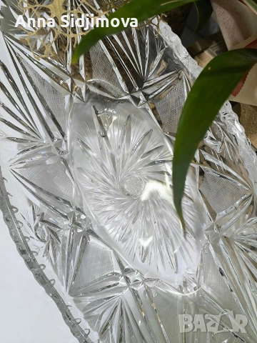 Фруктиера и бонбониера кристал Сливен , снимка 2 - Други - 52858770