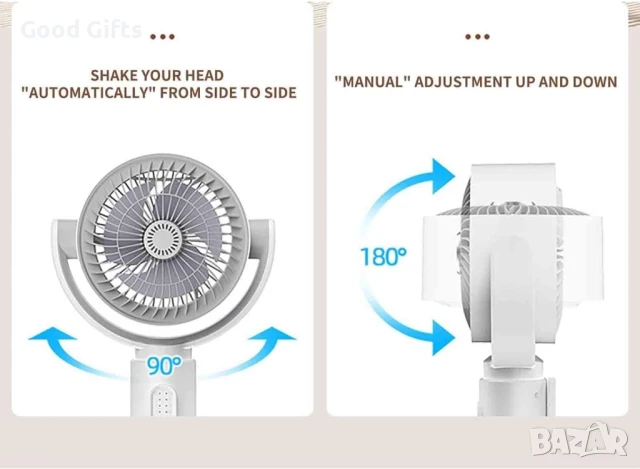 Интелигентен вентилатор 3 в 1 с дистанционно – тиха работа, таймер и 3 височини, снимка 4 - Други стоки за дома - 51061288