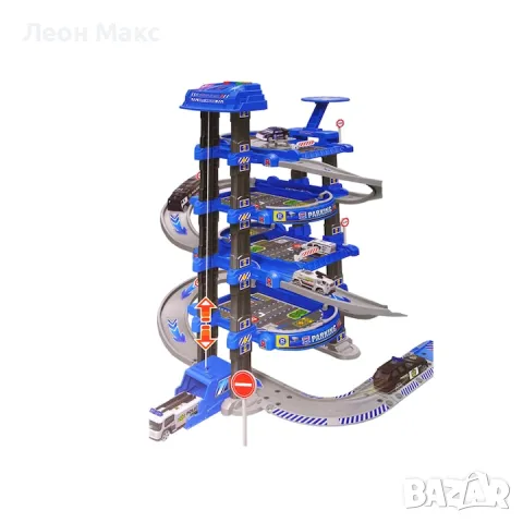Писта на 5 нива Полиция, с асансьор и килим , снимка 6 - Коли, камиони, мотори, писти - 48300138