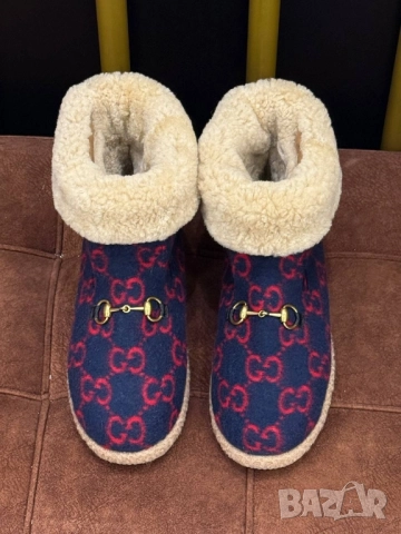 дамски боти от естествен косъм Gucci 