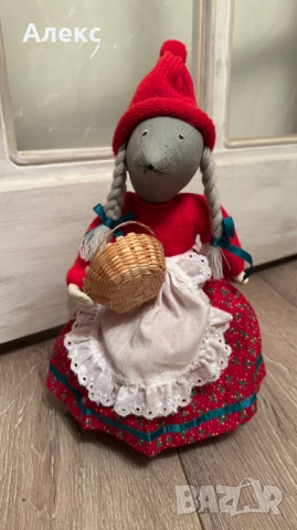 Голямо винтидж Коледно мишле, порцеланови ботушки, Норвегия.