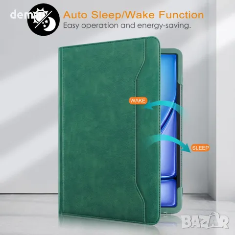 Калъф DINGGUAGUA за Apple iPad Air 11 инча (M2) 2024 iPad Air5 /Air4 /Pro 2020/2022 10,9",тъмнозелен, снимка 4 - Таблети - 48498176
