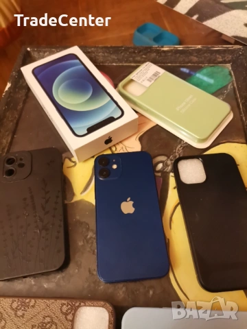 IPhone 12 mini + 8 кейса + 3 челни протектора , снимка 2 - Калъфи, кейсове - 53344866