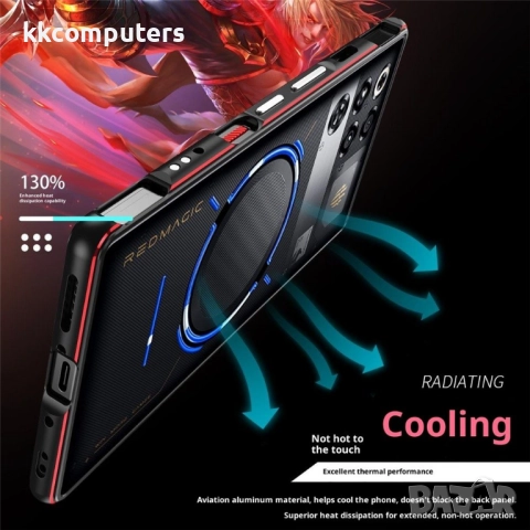 Алуминиев калъф за ZTE nubia RedMagic 11 Pro 5G / Pro+ 5G - Метална рамка, Ефективно охлаждане, вкл., снимка 8 - Резервни части за телефони - 52490870