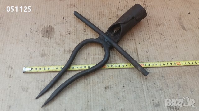 старо ковано земеделско сечиво, инструмент , снимка 10 - Антикварни и старинни предмети - 37757692