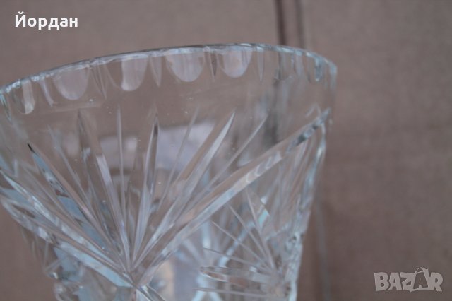 Чешка кристална ваза, снимка 6 - Аксесоари за кухня - 35421435