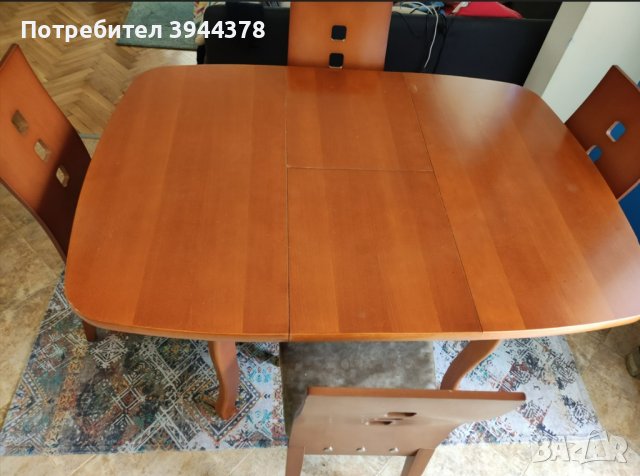 Трапезна маса с 4 стола, снимка 1 - Маси - 43749804