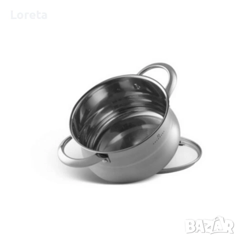 Комплект EDENBERG от 12части - неръждаема стомана с многослойно дъно за бързо и равномерно готвене, снимка 7 - Съдове за готвене - 53437791