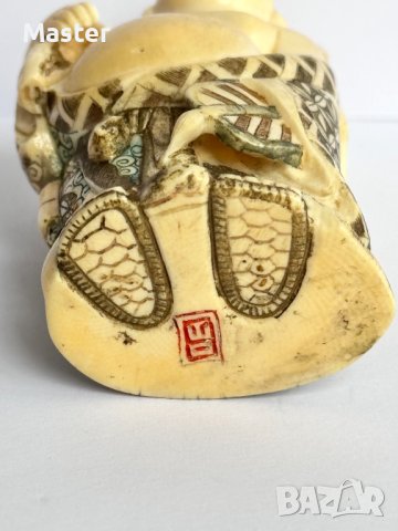 Buddha Буда стар Китай слонова кост майсторска ръчна изработка, снимка 6 - Декорация за дома - 43227805