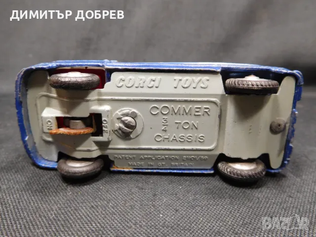 СТАРА РЕТРО МЕТАЛНА КОЛИЧКА COMMER POLICE VAN CORGI TOYS, снимка 6 - Колекции - 49713532