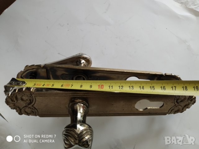 ретро дръжка за врата със шилд-комплект, снимка 2 - Антикварни и старинни предмети - 34974551