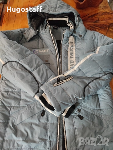 Мъжко оригинално топло Зимно Яке Шуба парка качулка VOLVO TRUCKS SINCE 1928 ХХЛ, снимка 12 - Якета - 52581584