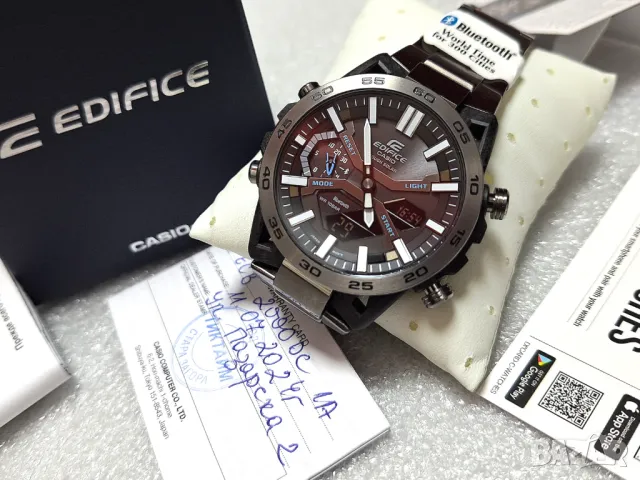 НОВ! С ГАРАНЦИЯ! Casio Edifice Solar Bluetooth ECB-2000D-1A, снимка 3 - Мъжки - 49518373