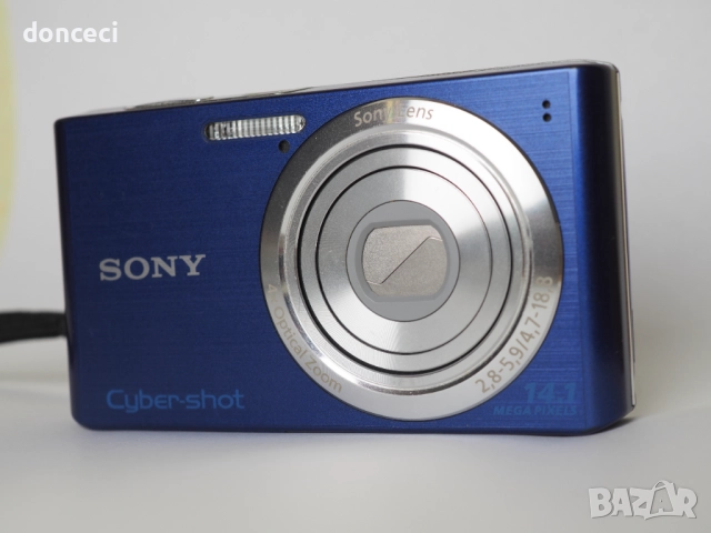 Sony Cyber-shot DSC-W610  цифров фотоапарат, син, с SD карта и зарядно