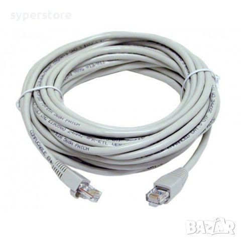 Кабел за лан мрежа 10м.  Patch cable UTP 5Ecat. 10m, снимка 2 - Кабели и адаптери - 38433399