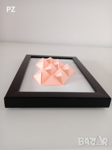 Подаръчна кутия: обеци, оригами в рамка, бонбон , снимка 4 - Обеци - 44047640