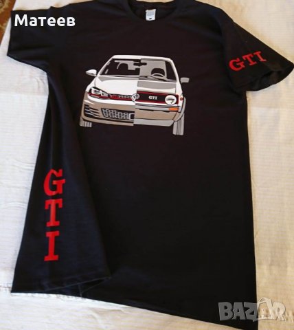 Тениска Volkswagen VW Фолксваген Голф Golf GTI ГТИ, снимка 2 - Тениски - 32922639