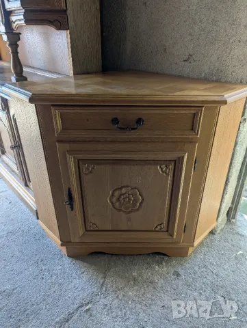 ✨Масивен дървен шкаф с горна витрина+ъглов шкаф✨, снимка 9 - Шкафове - 49247149