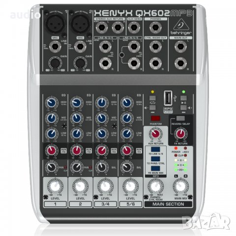 Миксер Behringer Xenyx QX 602 MP3 USB, снимка 1 - Ресийвъри, усилватели, смесителни пултове - 35437913